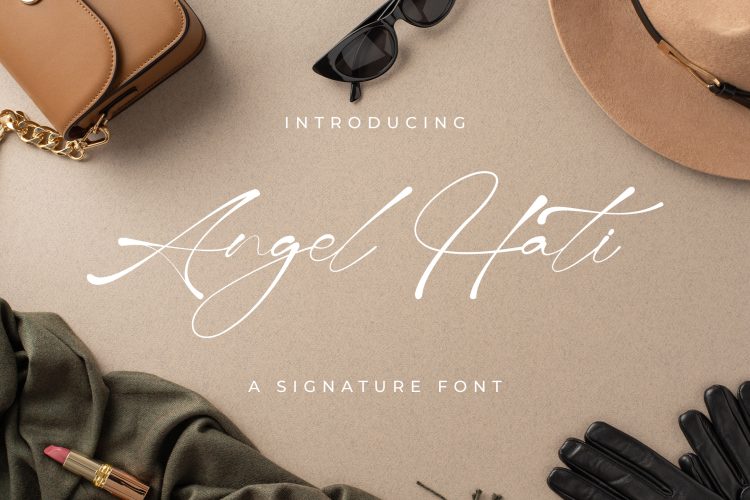 Angel Hati - Signature Font