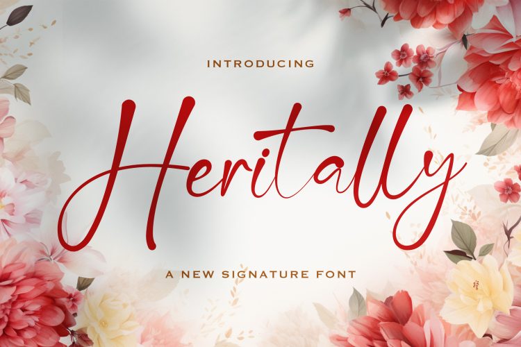 Heritally - Signature Font